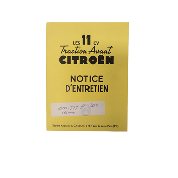 ONDERHOUDSINSTRUCTIES 11CV - FRANS ONDERHOUDSINSTRUCTIES 11CV - FRANS